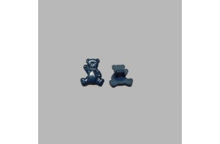 Bouton ours bleu foncé 15 mm