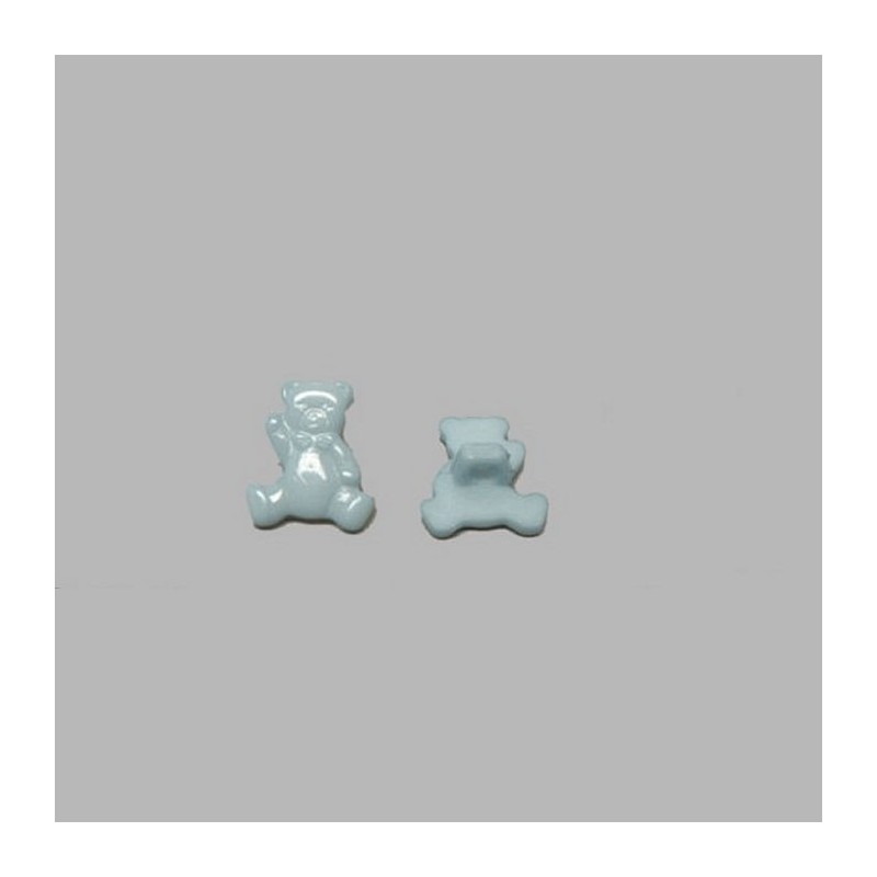 Button bear light blue15 mm