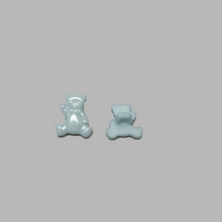 Button bear light blue15 mm