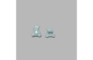 Button bear light blue15 mm