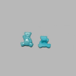 Button bear turquoise 15 mm
