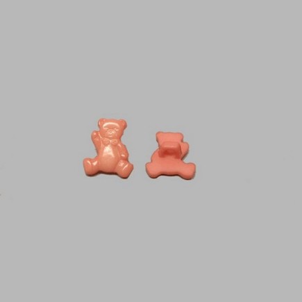 Bouton ours brun clair 15 mm