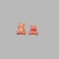 Bouton ours brun clair 15 mm