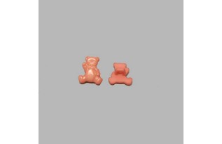 Bouton ours brun clair 15 mm