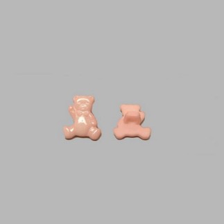 Button bear rose 15 mm