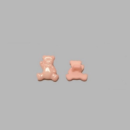 Button bear rose 15 mm