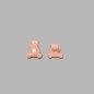 Bouton ours rose 15 mm
