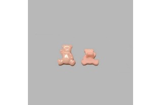 Button bear rose 15 mm