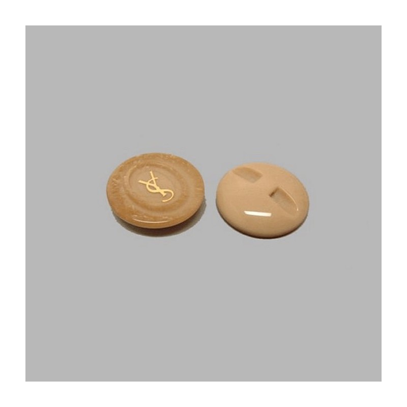 Bouton brun clair 22 mm