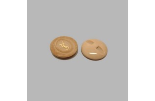 Bouton brun clair 22 mm