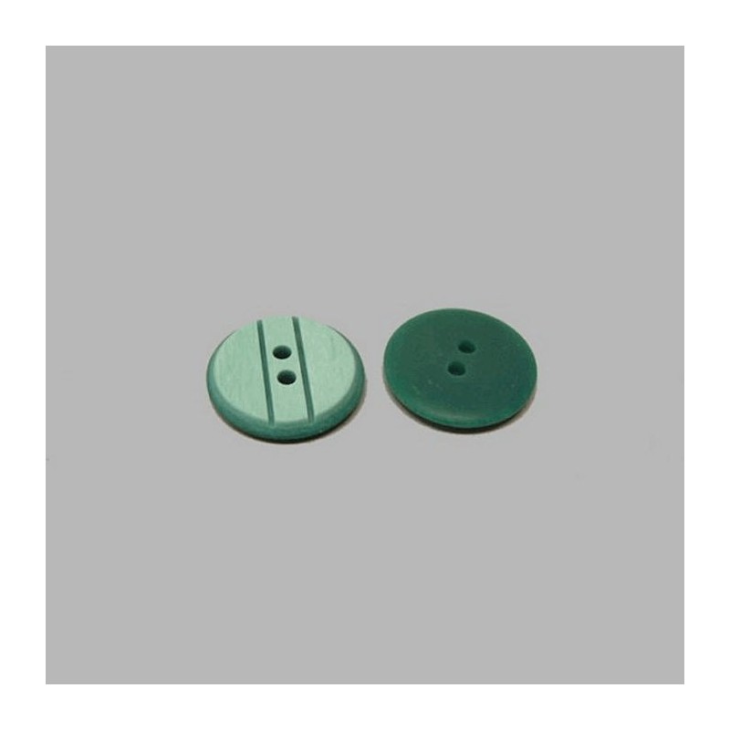 Button with stripes Green 20 mm