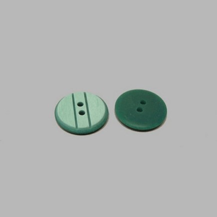 Bouton avec rayures vert 20 mm