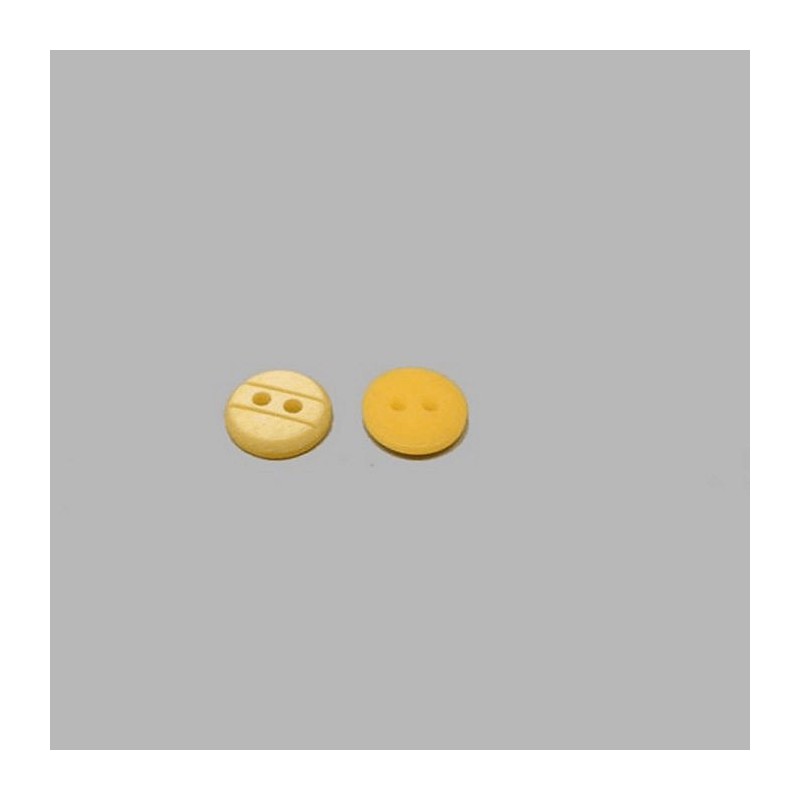 Button with stripes yellow 11 mm