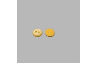 Button with stripes yellow 11 mm