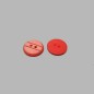 Bouton avec rayures rouge18 mm