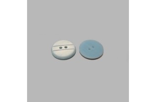 Bouton avec rayures bleu clair 20 mm