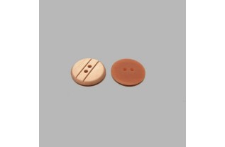 Bouton avec rayures brun clair 20 mm