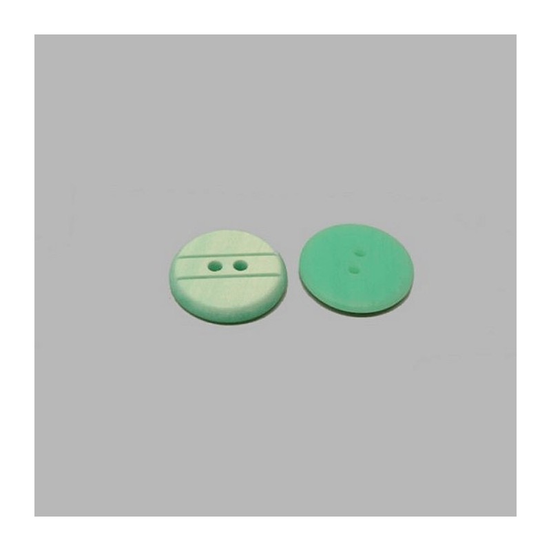 Button with stripes light green 20 mm
