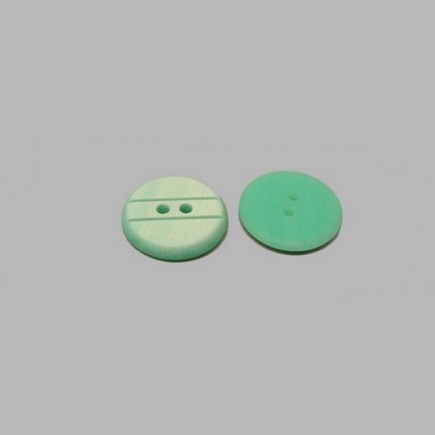 Button with stripes light green 20 mm