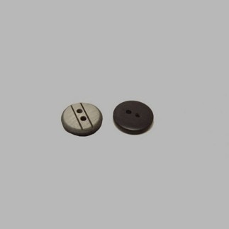 Button with stripesblack 15 mm