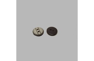 Bouton avec rayures noir 15 mm