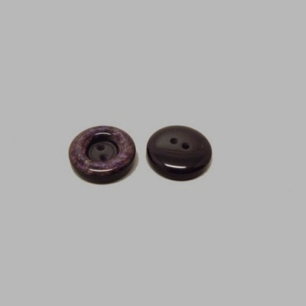 Marbre look violet foncé bouton 17 mm