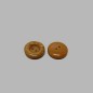 Marble look light brown button 17 mm