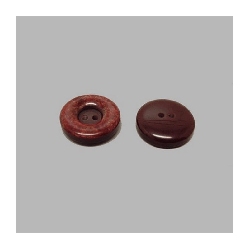 Marbre look brun foncé bouton 22 mm