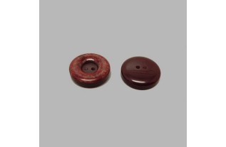 Marble look dark red- brown button 22 mm
