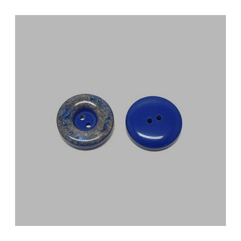 bouton pour la couture sur tissus couleur bleue 20 mm