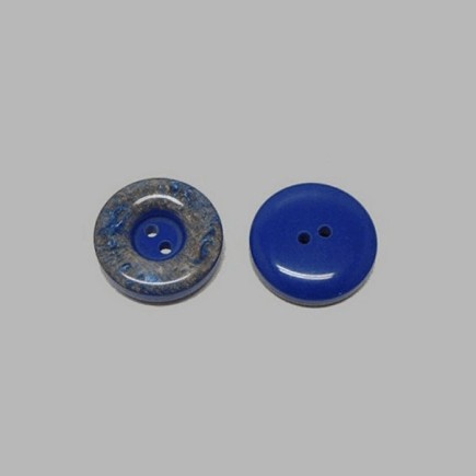 bouton pour la couture sur tissus couleur bleue 20 mm
