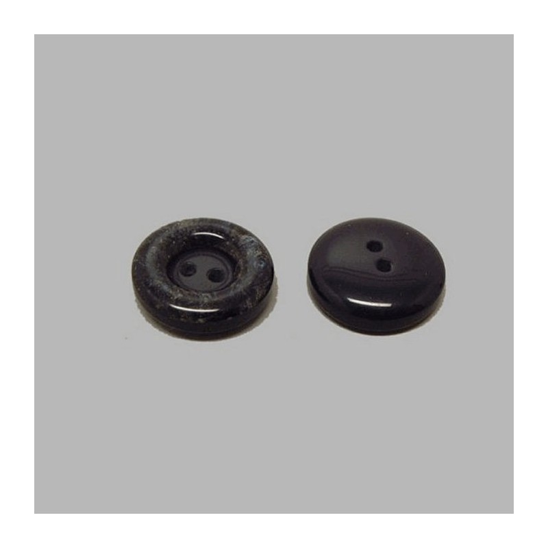 Marbre look noir bouton 17 mm