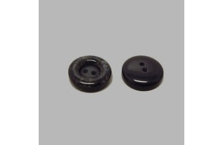 Marble look black button 17 mm