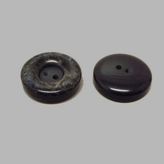Marble look black button 22 mm