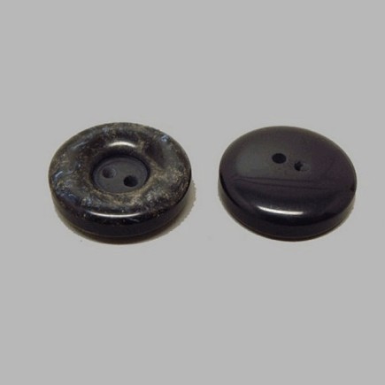 Marble look black button 22 mm