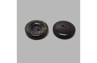 Marble look black button 22 mm