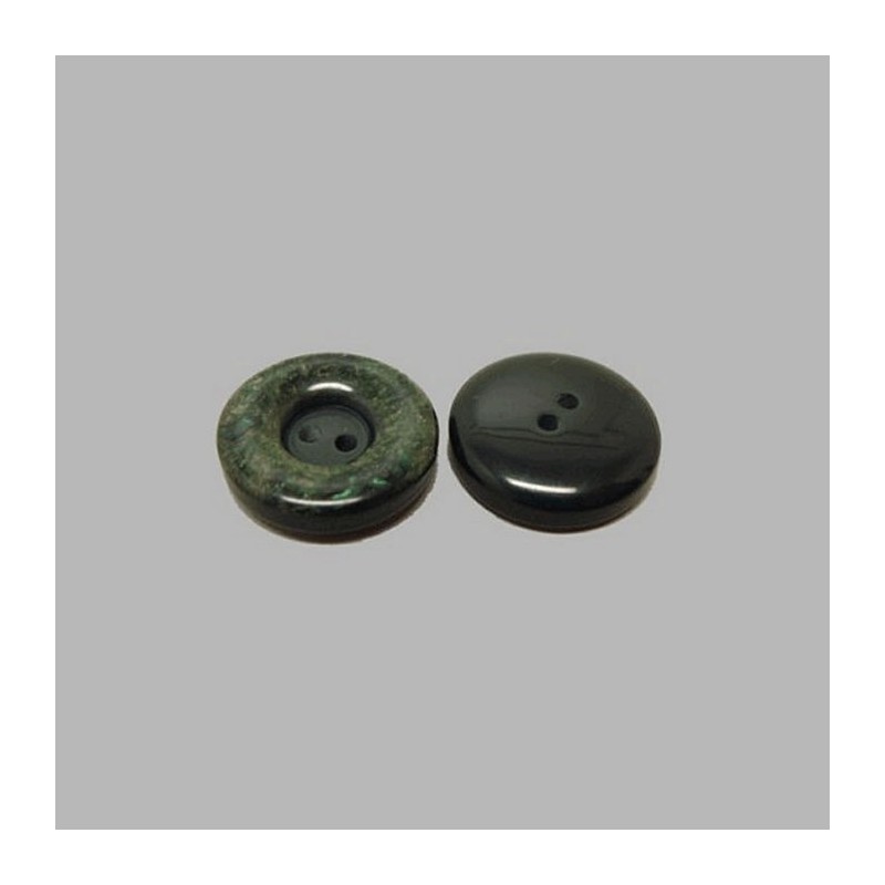 Marble look green button 22 mm