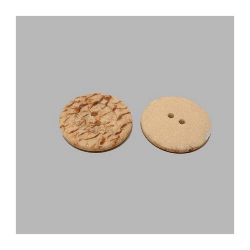 Pierre look brun clair bouton 27 mm