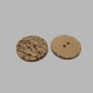 Stone look dark brown button 27 mm