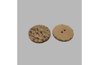 Stone look dark brown button 27 mm