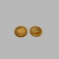 Button brown 17 mm