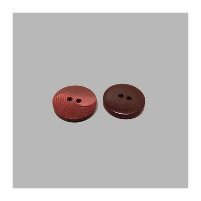 Knoop gegolfd bordeau 20 mm Knoop gegolfd bordeau 20 mm