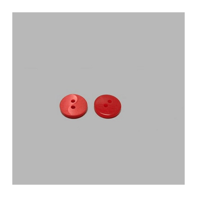 Bouton vagues rouge sang 15 mm