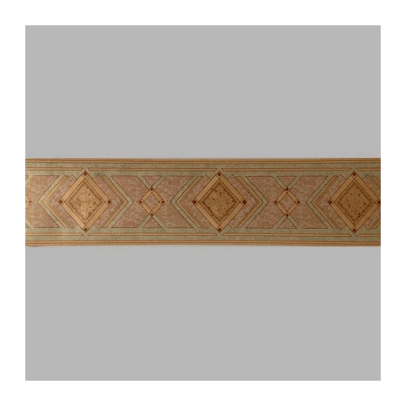 Bordure de papier peint diamond chic or/verte 17 cm x 5 mètres
