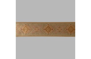 Behangrand ruit chique goud/groen 17 cm x 5 meter
