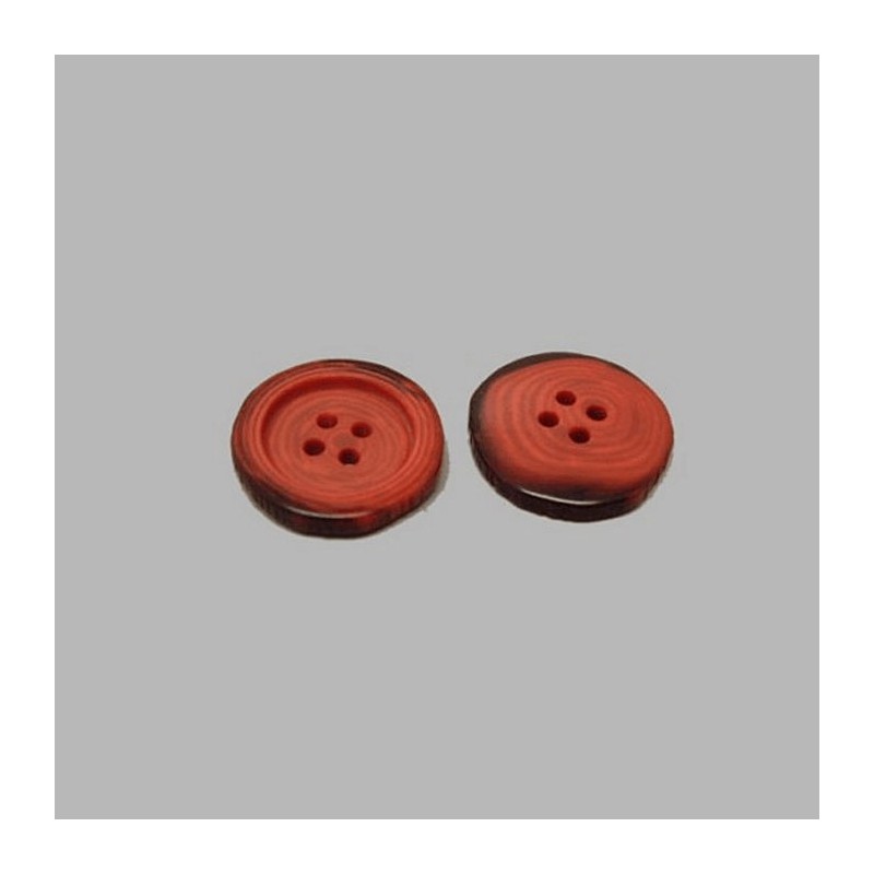 Bouton tacheté rouge 22 mm