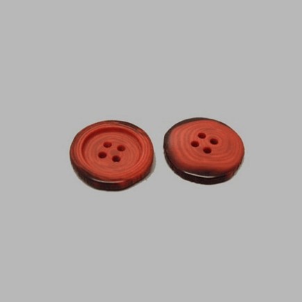 Bouton tacheté rouge 22 mm