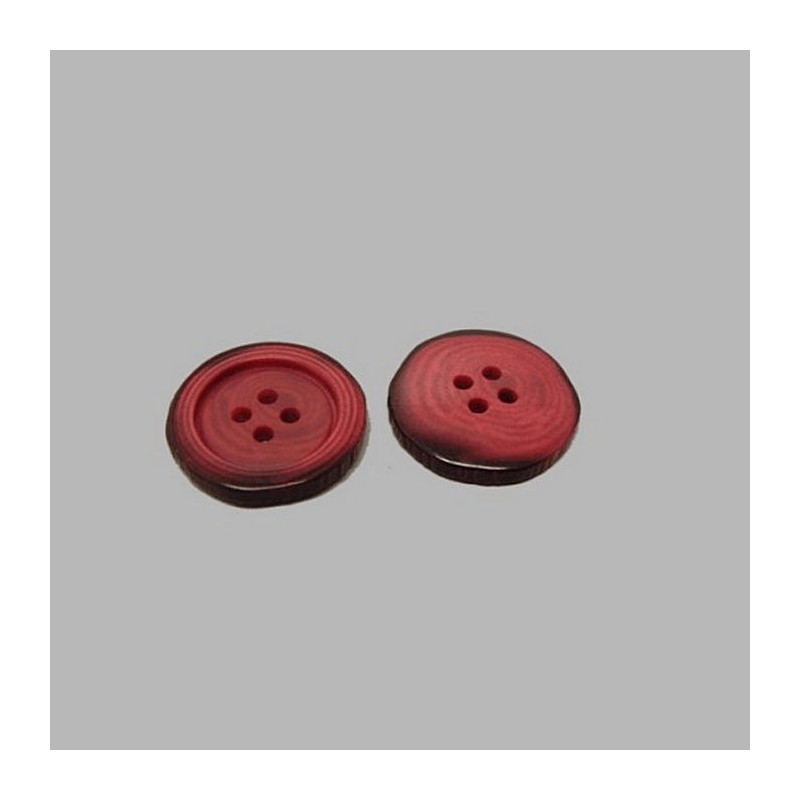 Bouton tacheté bordeau 22 mm