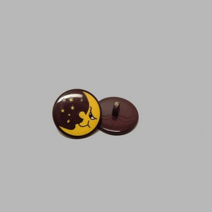Half moon button 17 mm