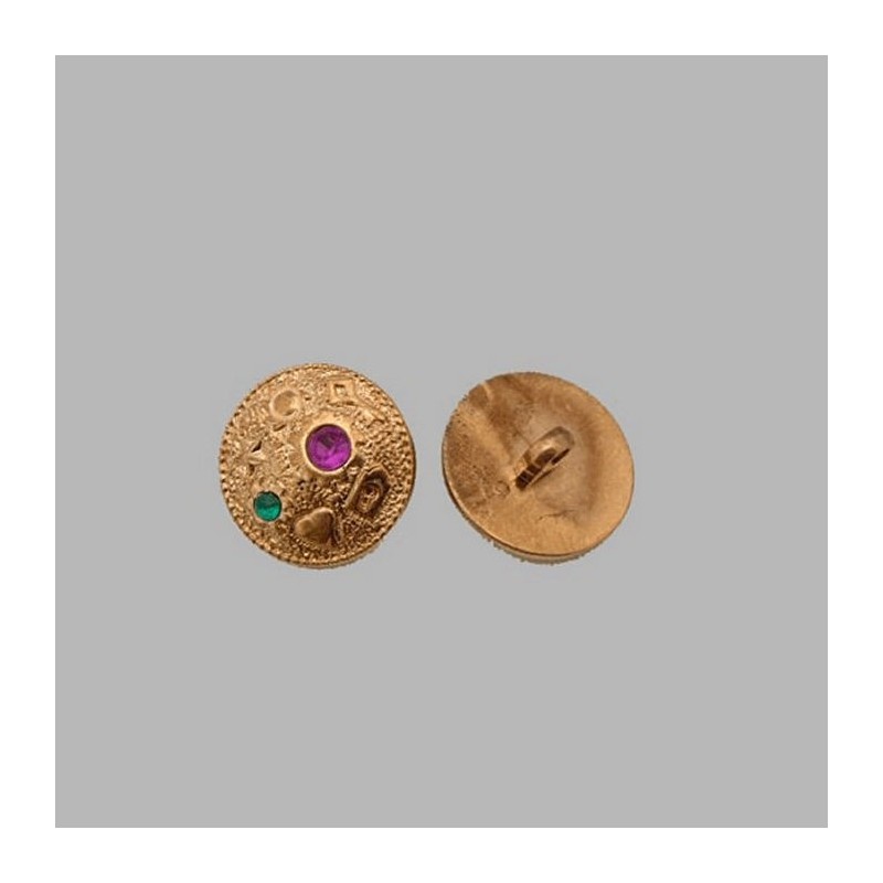 button for clothing color gold 20 mm